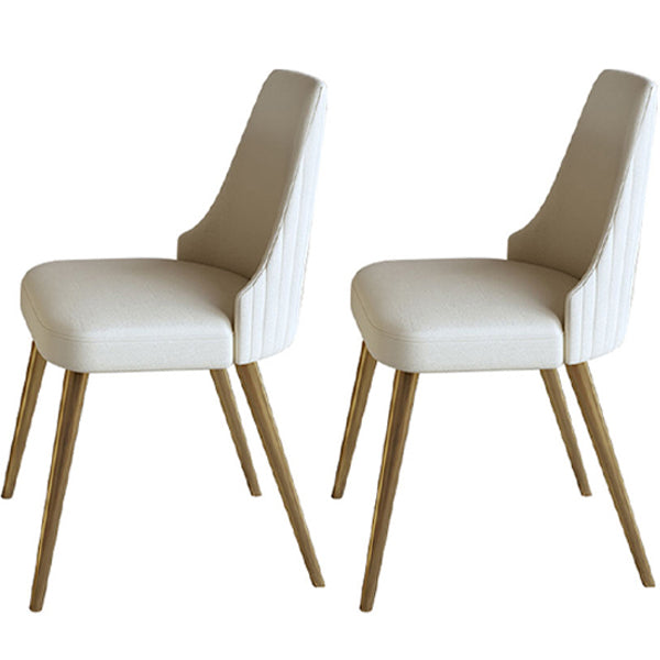 Glam 1/3/5 Pieces Dining Set Rectangle Stone Dining Table for Dining Room 2 White Chairs Clearhalo 'Dining Room Sets' 'Dining Tables & Seating' 'dining_room_set' 'furn' 'furn_dining_room_set' 'Furniture' 'furniture_dining_room_set' 'Kitchen & Dining Furniture' 4940712