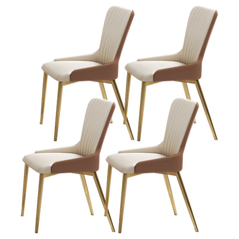 Glam 1/4/5/7 Pieces Scalable Dinette Set with Sintered Stone Rectangle Dining Table Set 4 White Chairs Clearhalo 'Dining Room Sets' 'Dining Tables & Seating' 'dining_room_set' 'furn' 'furn_dining_room_set' 'Furniture' 'furniture_dining_room_set' 'Kitchen & Dining Furniture' 4940723