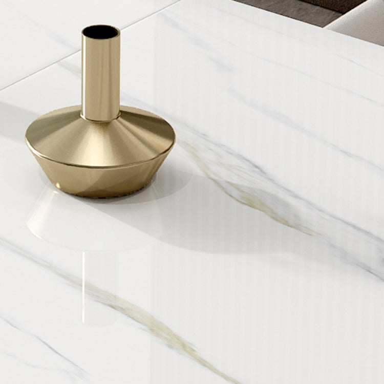 Glam 1/4/5/7 Pieces Scalable Dinette Set with Sintered Stone Rectangle Dining Table Set Clearhalo 'Dining Room Sets' 'Dining Tables & Seating' 'dining_room_set' 'furn' 'furn_dining_room_set' 'Furniture' 'furniture_dining_room_set' 'Kitchen & Dining Furniture' 4940730