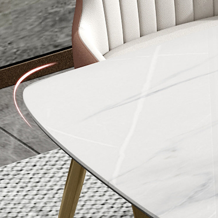 Glam 1/4/5/7 Pieces Scalable Dinette Set with Sintered Stone Rectangle Dining Table Set Clearhalo 'Dining Room Sets' 'Dining Tables & Seating' 'dining_room_set' 'furn' 'furn_dining_room_set' 'Furniture' 'furniture_dining_room_set' 'Kitchen & Dining Furniture' 4940731