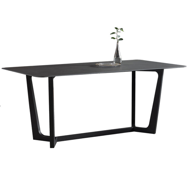 Modern 1/2/3/5 Pieces Dinette Set with Black Sintered Stone Top Rectangle Dining Table Set Clearhalo 'Dining Room Sets' 'Dining Tables & Seating' 'dining_room_set' 'furn' 'furn_dining_room_set' 'Furniture' 'furniture_dining_room_set' 'Kitchen & Dining Furniture' 4940763