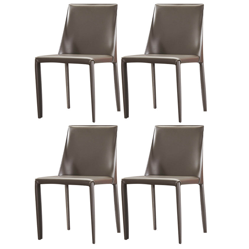 Modern 1/4/5/6/7 Pieces Dining Set Sintered Stone Dining Table Set for Home 4 Brown Chairs Clearhalo 'Dining Room Sets' 'Dining Tables & Seating' 'dining_room_set' 'furn' 'furn_dining_room_set' 'Furniture' 'furniture_dining_room_set' 'Kitchen & Dining Furniture' 4940812