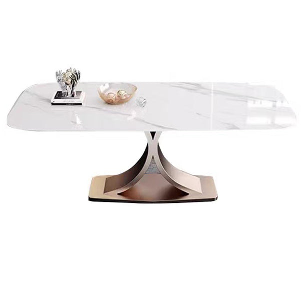 1/4/5/6 Pieces Dining Chairs Set White Rectangular Sintered Stone Top Dining Set for Home White 79"L x 39"W Clearhalo 'Dining Room Sets' 'Dining Tables & Seating' 'dining_room_set' 'furn' 'furn_dining_room_set' 'Furniture' 'furniture_dining_room_set' 'Kitchen & Dining Furniture' 4940832