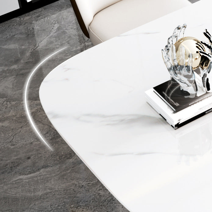 1/4/5/6 Pieces Dining Chairs Set White Rectangular Sintered Stone Top Dining Set for Home Clearhalo 'Dining Room Sets' 'Dining Tables & Seating' 'dining_room_set' 'furn' 'furn_dining_room_set' 'Furniture' 'furniture_dining_room_set' 'Kitchen & Dining Furniture' 4940834