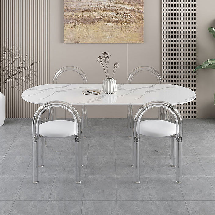 Modern 1/5 Pieces Dining Set Stone Dining Table for Dining Room Clearhalo 'Dining Room Sets' 'Dining Tables & Seating' 'dining_room_set' 'furn' 'furn_dining_room_set' 'Furniture' 'furniture_dining_room_set' 'Kitchen & Dining Furniture' 4940851