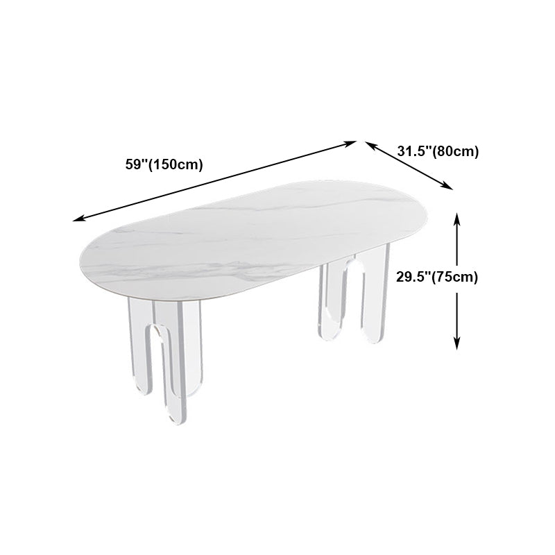 Modern 1/5 Pieces Dining Set Stone Dining Table for Dining Room Clearhalo 'Dining Room Sets' 'Dining Tables & Seating' 'dining_room_set' 'furn' 'furn_dining_room_set' 'Furniture' 'furniture_dining_room_set' 'Kitchen & Dining Furniture' 4940854