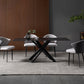 1/2/5/7 Pieces Dining Chairs Set Black Sintered Stone Dining Table Set for Home Clearhalo 'Dining Room Sets' 'Dining Tables & Seating' 'dining_room_set' 'furn' 'furn_dining_room_set' 'Furniture' 'furniture_dining_room_set' 'Kitchen & Dining Furniture' 4940863
