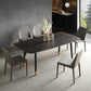 Modern 1/4/5/6/7 Pieces Dining Set Sintered Stone Dining Table with Leather Chairs 6 Pieces: Table, 5 Chairs Clearhalo 'Dining Room Sets' 'Dining Tables & Seating' 'dining_room_set' 'furn' 'furn_dining_room_set' 'Furniture' 'furniture_dining_room_set' 'Kitchen & Dining Furniture' 4940875