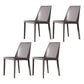 Modern 1/4/5/6/7 Pieces Dining Set Sintered Stone Dining Table with Leather Chairs 4 Grey Chairs Clearhalo 'Dining Room Sets' 'Dining Tables & Seating' 'dining_room_set' 'furn' 'furn_dining_room_set' 'Furniture' 'furniture_dining_room_set' 'Kitchen & Dining Furniture' 4940877