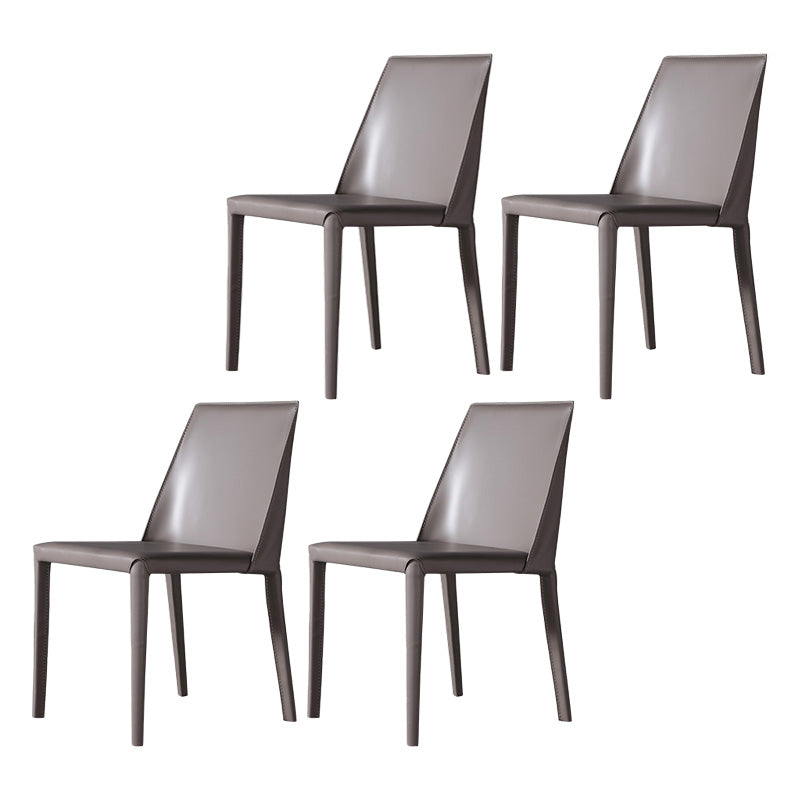 Modern 1/4/5/6/7 Pieces Dining Set Sintered Stone Dining Table with Leather Chairs 4 Grey Chairs Clearhalo 'Dining Room Sets' 'Dining Tables & Seating' 'dining_room_set' 'furn' 'furn_dining_room_set' 'Furniture' 'furniture_dining_room_set' 'Kitchen & Dining Furniture' 4940877