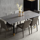 Modern 1/4/5/6/7 Pieces Dining Set Sintered Stone Dining Table with Leather Chairs Clearhalo 'Dining Room Sets' 'Dining Tables & Seating' 'dining_room_set' 'furn' 'furn_dining_room_set' 'Furniture' 'furniture_dining_room_set' 'Kitchen & Dining Furniture' 4940888