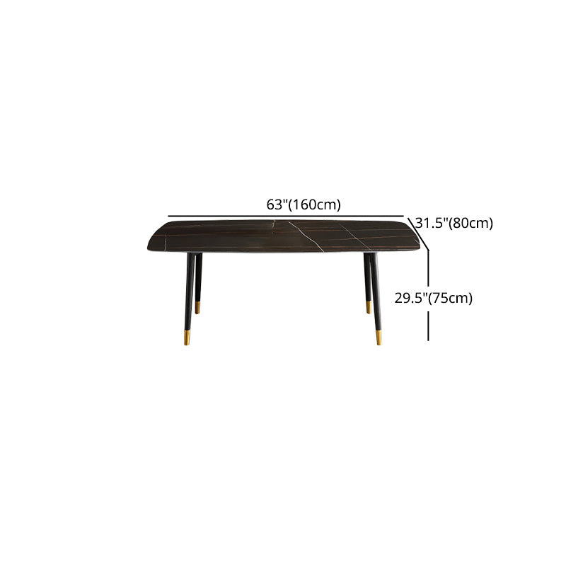 Modern 1/4/5/6/7 Pieces Dining Set Sintered Stone Dining Table with Leather Chairs Clearhalo 'Dining Room Sets' 'Dining Tables & Seating' 'dining_room_set' 'furn' 'furn_dining_room_set' 'Furniture' 'furniture_dining_room_set' 'Kitchen & Dining Furniture' 4940895