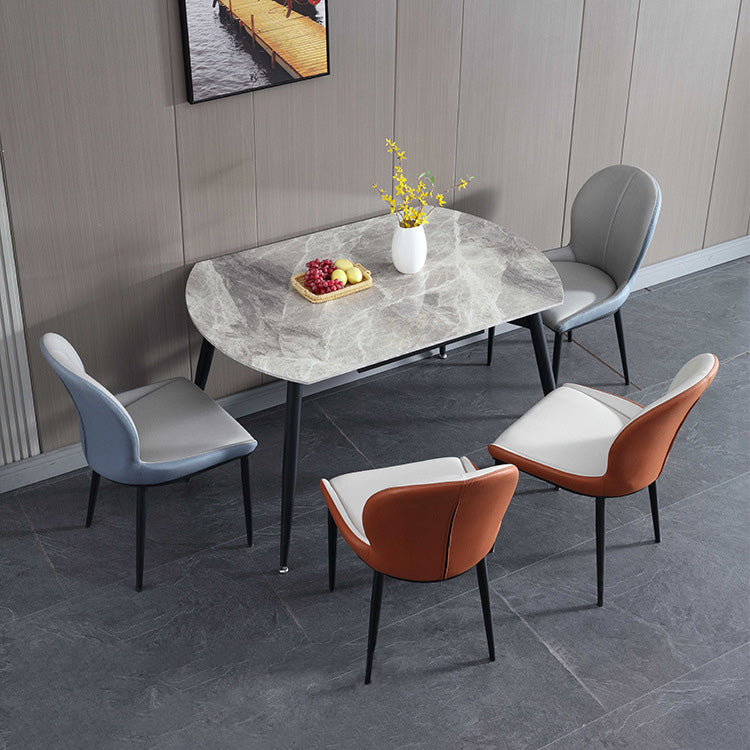 Modern 1/4/5/7 Pieces Dining Set Sintered Stone Dining Table Set for Home Clearhalo 'Dining Room Sets' 'Dining Tables & Seating' 'dining_room_set' 'furn' 'furn_dining_room_set' 'Furniture' 'furniture_dining_room_set' 'Kitchen & Dining Furniture' 4940900