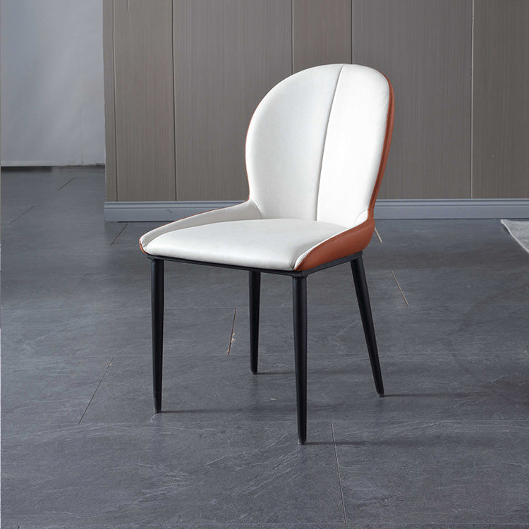 Modern 1/4/5/7 Pieces Dining Set Sintered Stone Dining Table Set for Home 1 Orange Chair Clearhalo 'Dining Room Sets' 'Dining Tables & Seating' 'dining_room_set' 'furn' 'furn_dining_room_set' 'Furniture' 'furniture_dining_room_set' 'Kitchen & Dining Furniture' 4940901