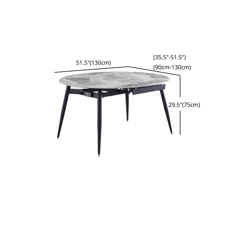 Modern 1/4/5/7 Pieces Dining Set Sintered Stone Dining Table Set for Home Clearhalo 'Dining Room Sets' 'Dining Tables & Seating' 'dining_room_set' 'furn' 'furn_dining_room_set' 'Furniture' 'furniture_dining_room_set' 'Kitchen & Dining Furniture' 4940912