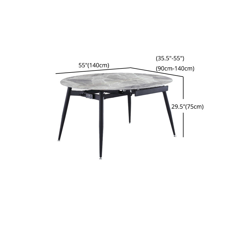 Modern 1/4/5/7 Pieces Dining Set Sintered Stone Dining Table Set for Home Clearhalo 'Dining Room Sets' 'Dining Tables & Seating' 'dining_room_set' 'furn' 'furn_dining_room_set' 'Furniture' 'furniture_dining_room_set' 'Kitchen & Dining Furniture' 4940913