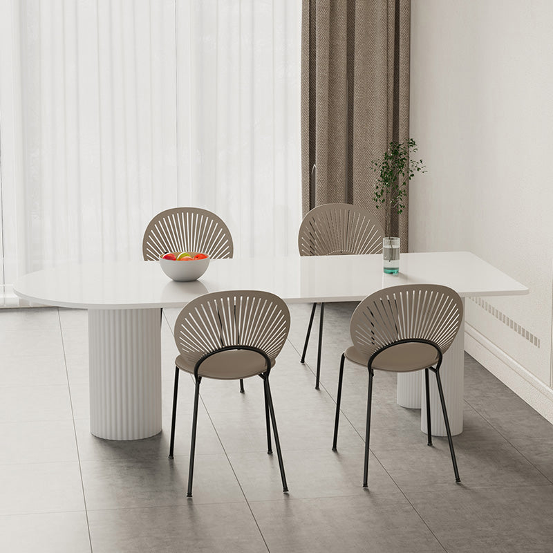 Modern 1/2/4/5 Pieces Dining Set Rectangle Stone Dining Table for Dining Room Clearhalo 'Dining Room Sets' 'Dining Tables & Seating' 'dining_room_set' 'furn' 'furn_dining_room_set' 'Furniture' 'furniture_dining_room_set' 'Kitchen & Dining Furniture' 4940916
