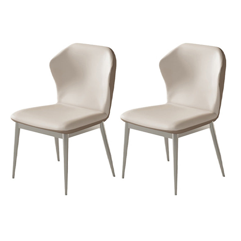 Modern 1/2/4/5 Pieces Dining Set Rectangle Stone Dining Table for Dining Room 2 White Chairs Clearhalo 'Dining Room Sets' 'Dining Tables & Seating' 'dining_room_set' 'furn' 'furn_dining_room_set' 'Furniture' 'furniture_dining_room_set' 'Kitchen & Dining Furniture' 4940919