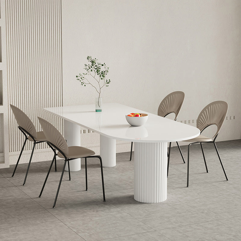 Modern 1/2/4/5 Pieces Dining Set Rectangle Stone Dining Table for Dining Room Clearhalo 'Dining Room Sets' 'Dining Tables & Seating' 'dining_room_set' 'furn' 'furn_dining_room_set' 'Furniture' 'furniture_dining_room_set' 'Kitchen & Dining Furniture' 4940924