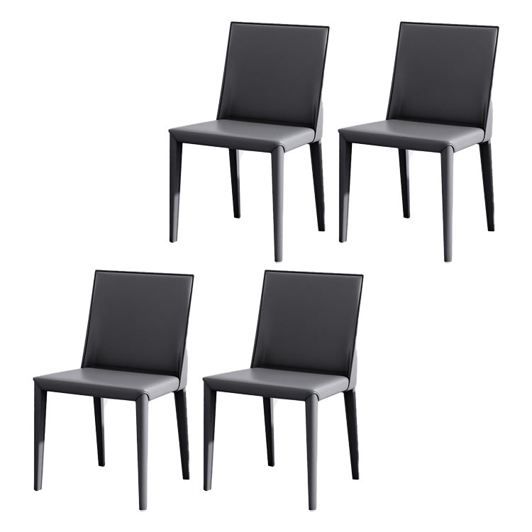 Modern 1/4/5/6 Pieces Aluminium Dinette Set with Sintered Stone Top Dining Table Set 4 Grey Chairs Clearhalo 'Dining Room Sets' 'Dining Tables & Seating' 'dining_room_set' 'furn' 'furn_dining_room_set' 'Furniture' 'furniture_dining_room_set' 'Kitchen & Dining Furniture' 4940937