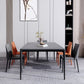 Modern 1/4/5/6 Pieces Aluminium Dinette Set with Sintered Stone Top Dining Table Set Clearhalo 'Dining Room Sets' 'Dining Tables & Seating' 'dining_room_set' 'furn' 'furn_dining_room_set' 'Furniture' 'furniture_dining_room_set' 'Kitchen & Dining Furniture' 4940940