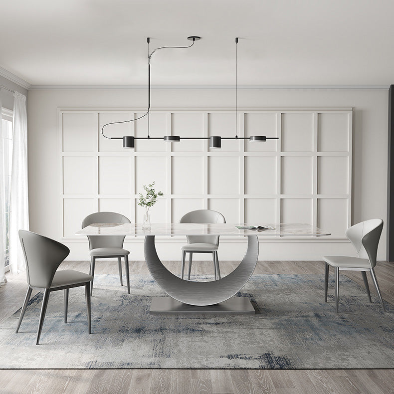 1/3/4/5/7/8 Pieces Dining Chairs Set Dining Table Set with Sintered Stone Top Clearhalo 'Dining Room Sets' 'Dining Tables & Seating' 'dining_room_set' 'furn' 'furn_dining_room_set' 'Furniture' 'furniture_dining_room_set' 'Kitchen & Dining Furniture' 4940963