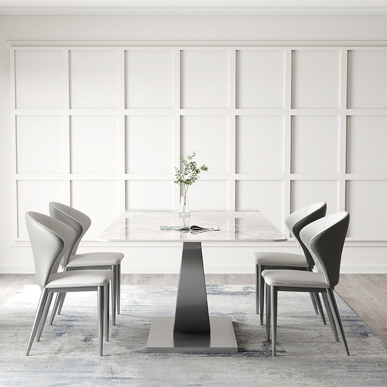 1/3/4/5/7/8 Pieces Dining Chairs Set Dining Table Set with Sintered Stone Top Clearhalo 'Dining Room Sets' 'Dining Tables & Seating' 'dining_room_set' 'furn' 'furn_dining_room_set' 'Furniture' 'furniture_dining_room_set' 'Kitchen & Dining Furniture' 4940965