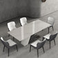 Designer Style 1/4/5/7 Pieces Dinette Set Sintered Stone Dining Room Set 7 Pieces: Table, 6 Chairs Clearhalo 'Dining Room Sets' 'Dining Tables & Seating' 'dining_room_set' 'furn' 'furn_dining_room_set' 'Furniture' 'furniture_dining_room_set' 'Kitchen & Dining Furniture' 4940970