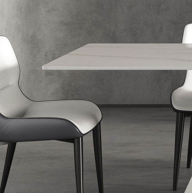 Designer Style 1/4/5/7 Pieces Dinette Set Sintered Stone Dining Room Set Clearhalo 'Dining Room Sets' 'Dining Tables & Seating' 'dining_room_set' 'furn' 'furn_dining_room_set' 'Furniture' 'furniture_dining_room_set' 'Kitchen & Dining Furniture' 4940979