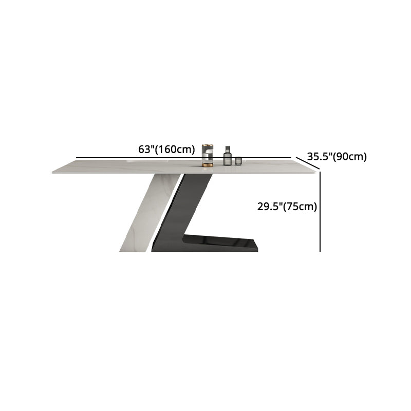 Designer Style 1/4/5/7 Pieces Dinette Set Sintered Stone Dining Room Set Clearhalo 'Dining Room Sets' 'Dining Tables & Seating' 'dining_room_set' 'furn' 'furn_dining_room_set' 'Furniture' 'furniture_dining_room_set' 'Kitchen & Dining Furniture' 4940985