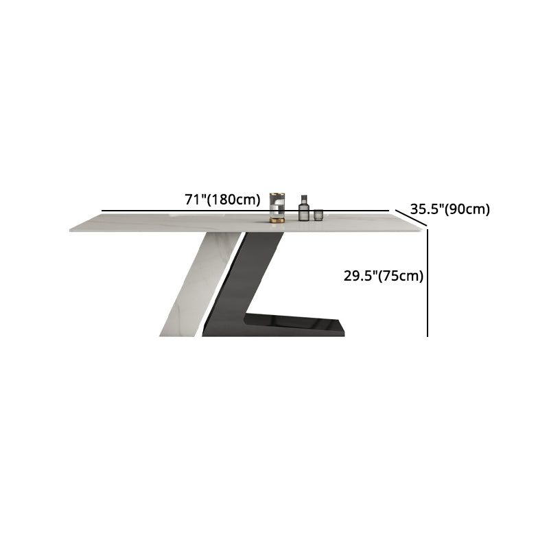 Designer Style 1/4/5/7 Pieces Dinette Set Sintered Stone Dining Room Set Clearhalo 'Dining Room Sets' 'Dining Tables & Seating' 'dining_room_set' 'furn' 'furn_dining_room_set' 'Furniture' 'furniture_dining_room_set' 'Kitchen & Dining Furniture' 4940986