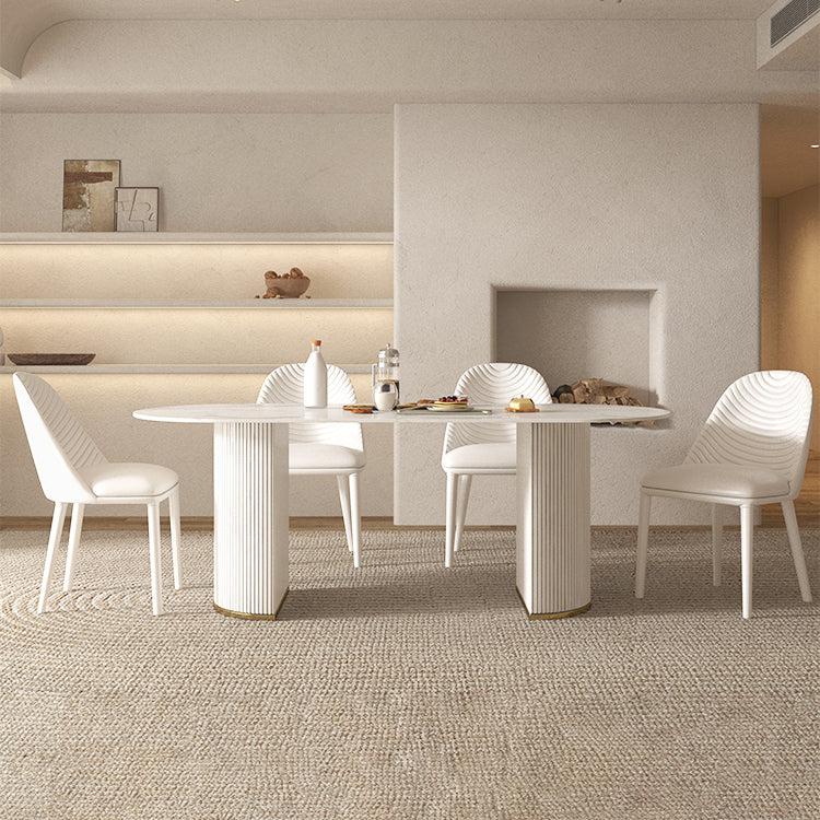 Modern 1/2/4/5/7 Pieces Dining Set Rectangle Stone Dining Table for Dining Room Clearhalo 'Dining Room Sets' 'Dining Tables & Seating' 'dining_room_set' 'furn' 'furn_dining_room_set' 'Furniture' 'furniture_dining_room_set' 'Kitchen & Dining Furniture' 4940994