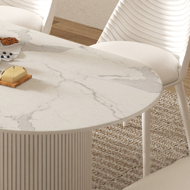 Modern 1/2/4/5/7 Pieces Dining Set Rectangle Stone Dining Table for Dining Room Clearhalo 'Dining Room Sets' 'Dining Tables & Seating' 'dining_room_set' 'furn' 'furn_dining_room_set' 'Furniture' 'furniture_dining_room_set' 'Kitchen & Dining Furniture' 4941001