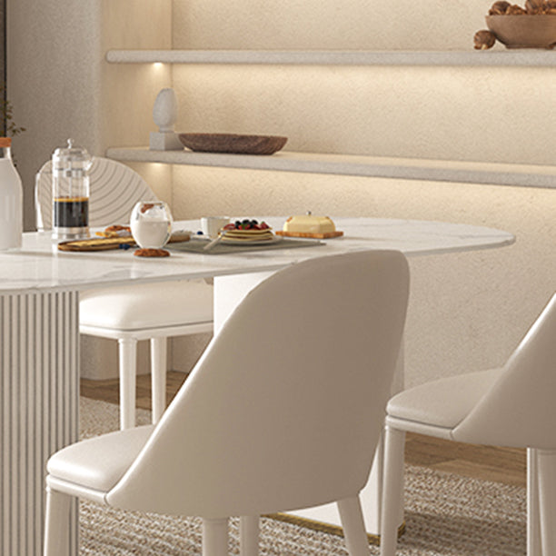 Modern 1/2/4/5/7 Pieces Dining Set Rectangle Stone Dining Table for Dining Room Clearhalo 'Dining Room Sets' 'Dining Tables & Seating' 'dining_room_set' 'furn' 'furn_dining_room_set' 'Furniture' 'furniture_dining_room_set' 'Kitchen & Dining Furniture' 4941002