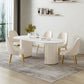 Glam 1/2/5/6/7 Pieces Dining Set Oval Sintered Stone Dining Table Set 6 Pieces: Table, 5 Chairs Clearhalo 'Dining Room Sets' 'Dining Tables & Seating' 'dining_room_set' 'furn' 'furn_dining_room_set' 'Furniture' 'furniture_dining_room_set' 'Kitchen & Dining Furniture' 4941033
