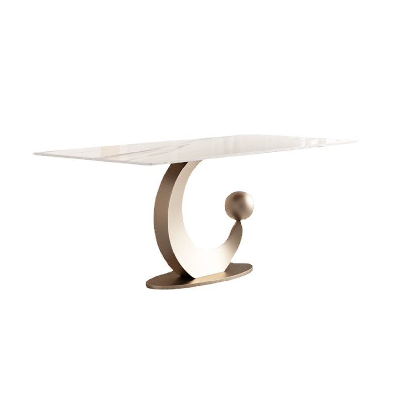 1/2/6/7 Pieces Dining Chairs Set Table Set with Sintered Stone Top with Leather Chairs White 70.9"L x 35.4"W Clearhalo 'Dining Room Sets' 'Dining Tables & Seating' 'dining_room_set' 'furn' 'furn_dining_room_set' 'Furniture' 'furniture_dining_room_set' 'Kitchen & Dining Furniture' 4941049