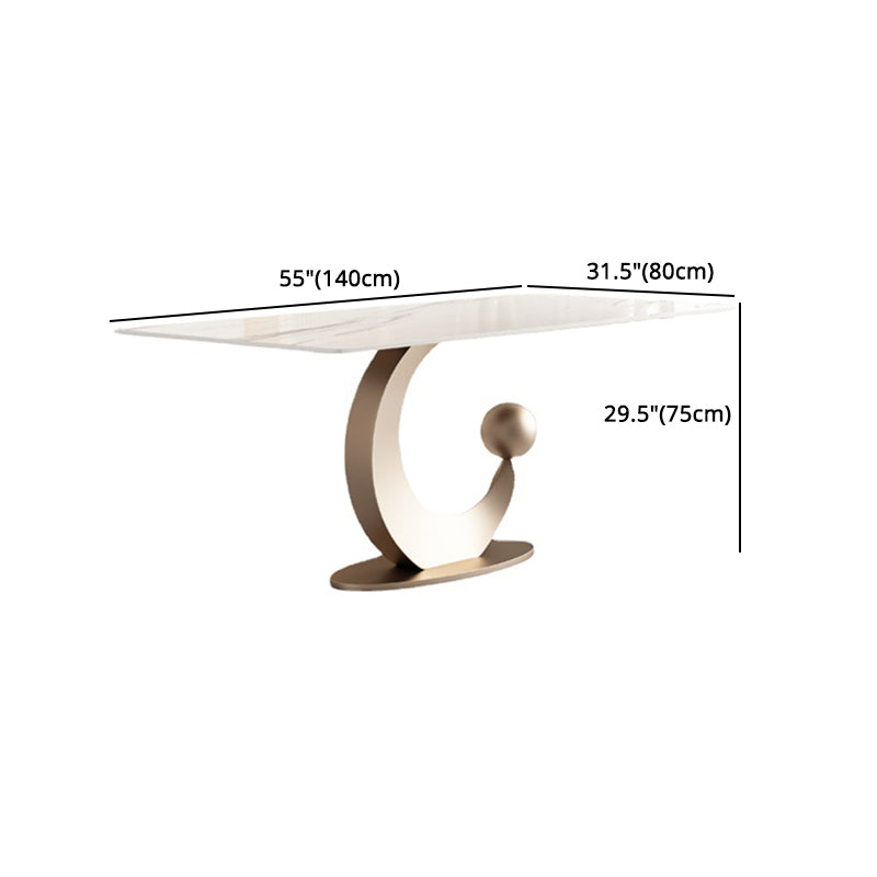 1/2/6/7 Pieces Dining Chairs Set Table Set with Sintered Stone Top with Leather Chairs Clearhalo 'Dining Room Sets' 'Dining Tables & Seating' 'dining_room_set' 'furn' 'furn_dining_room_set' 'Furniture' 'furniture_dining_room_set' 'Kitchen & Dining Furniture' 4941053