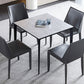 Industrial Style 4 Legs Furniture Stone Square Dining Table for Dining Room Light Gray Without Chairs Clearhalo 'Dining Tables & Seating' 'Dining Tables' 'dining_table' 'furn' 'furn_dining_table' 'Furniture' 'furniture_dining_table' 'Kitchen & Dining Furniture' 'kitchen' 'kitchen_dining_table' 4941081