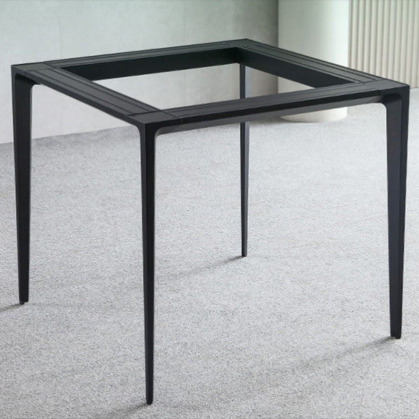 Industrial Style 4 Legs Furniture Stone Square Dining Table for Dining Room Clearhalo 'Dining Tables & Seating' 'Dining Tables' 'dining_table' 'furn' 'furn_dining_table' 'Furniture' 'furniture_dining_table' 'Kitchen & Dining Furniture' 'kitchen' 'kitchen_dining_table' 4941087