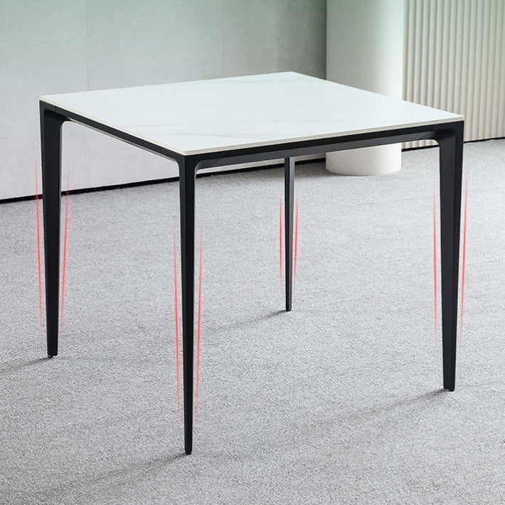 Industrial Style 4 Legs Furniture Stone Square Dining Table for Dining Room Clearhalo 'Dining Tables & Seating' 'Dining Tables' 'dining_table' 'furn' 'furn_dining_table' 'Furniture' 'furniture_dining_table' 'Kitchen & Dining Furniture' 'kitchen' 'kitchen_dining_table' 4941088