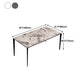 Sintered Stone Table for Restaurant Industrial Rectangle Dining Table with 4 Legs Clearhalo 'Dining Tables & Seating' 'Dining Tables' 'dining_table' 'furn' 'furn_dining_table' 'Furniture' 'furniture_dining_table' 'Kitchen & Dining Furniture' 'kitchen' 'kitchen_dining_table' 4941107