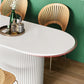 Solid Wood Base Contemporary Oval Indoor Table Pedestal Table for Dining Room Clearhalo 'Dining Tables & Seating' 'Dining Tables' 'dining_table' 'furn' 'furn_dining_table' 'Furniture' 'furniture_dining_table' 'Kitchen & Dining Furniture' 'kitchen' 'kitchen_dining_table' 4941117