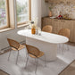 Solid Wood Base Contemporary Oval Indoor Table Pedestal Table for Dining Room Clearhalo 'Dining Tables & Seating' 'Dining Tables' 'dining_table' 'furn' 'furn_dining_table' 'Furniture' 'furniture_dining_table' 'Kitchen & Dining Furniture' 'kitchen' 'kitchen_dining_table' 4941125