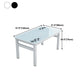 Metal Modern Rectangle Dining Table Glass Top Table for Dining Room and Kitchen Clearhalo 'Dining Tables & Seating' 'Dining Tables' 'dining_table' 'furn' 'furn_dining_table' 'Furniture' 'furniture_dining_table' 'Kitchen & Dining Furniture' 'kitchen' 'kitchen_dining_table' 4941162