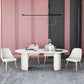 Stone Top Dining Table Contemporary Oval Dining Table with Sled Base Clearhalo 'Dining Tables & Seating' 'Dining Tables' 'dining_table' 'Furniture' 'furniture_dining_table' 'Kitchen & Dining Furniture' 'kitchen' 'kitchen_dining_table' 4941204