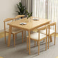 Rectangle Dining Table Mid-Century Modern Dining Table with 4 Wood Legs Natural 55.1"L x 23.6"W x 29.5"H Without Chairs Clearhalo 'Dining Tables & Seating' 'Dining Tables' 'dining_table' 'furn' 'furn_dining_table' 'Furniture' 'furniture_dining_table' 'Kitchen & Dining Furniture' 'kitchen' 'kitchen_dining_table' 4941214