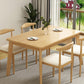 Rectangle Dining Table Mid-Century Modern Dining Table with 4 Wood Legs Natural 47.2"L x 23.6"W x 29.5"H Without Chairs Clearhalo 'Dining Tables & Seating' 'Dining Tables' 'dining_table' 'furn' 'furn_dining_table' 'Furniture' 'furniture_dining_table' 'Kitchen & Dining Furniture' 'kitchen' 'kitchen_dining_table' 4941215