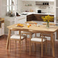 Rectangle Dining Table Mid-Century Modern Dining Table with 4 Wood Legs Clearhalo 'Dining Tables & Seating' 'Dining Tables' 'dining_table' 'furn' 'furn_dining_table' 'Furniture' 'furniture_dining_table' 'Kitchen & Dining Furniture' 'kitchen' 'kitchen_dining_table' 4941219