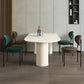 Stone Contemporary Free Form Dinner Table Matte Finish Table for Home White 70.9"L x 31.5"W x 29.5"H Without Chairs Clearhalo 'Dining Tables & Seating' 'Dining Tables' 'dining_table' 'furn' 'furn_dining_table' 'Furniture' 'furniture_dining_table' 'Kitchen & Dining Furniture' 'kitchen' 'kitchen_dining_table' 4941227