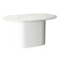 White Top Dining Table Traditional Luxury Oval Table with Pedestal Base Stone Without Chairs Clearhalo 'Dining Tables & Seating' 'Dining Tables' 'dining_table' 'furn' 'furn_dining_table' 'Furniture' 'furniture_dining_table' 'Kitchen & Dining Furniture' 'kitchen' 'kitchen_dining_table' 4941247